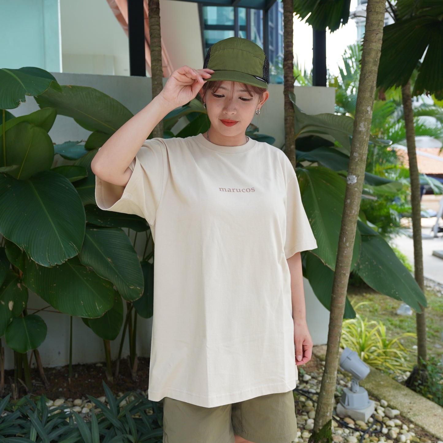Marucos Logo T-Shirts /ベージュ